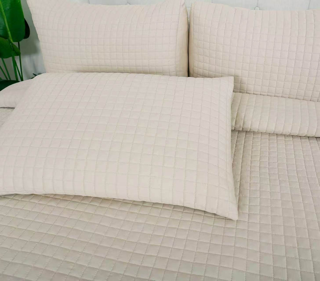 Beige Quilted